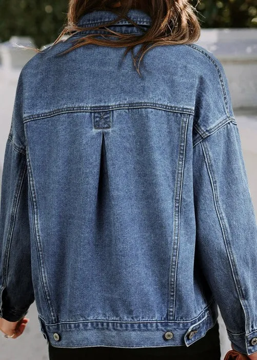 There For You Denim Jacket | Dark Blue