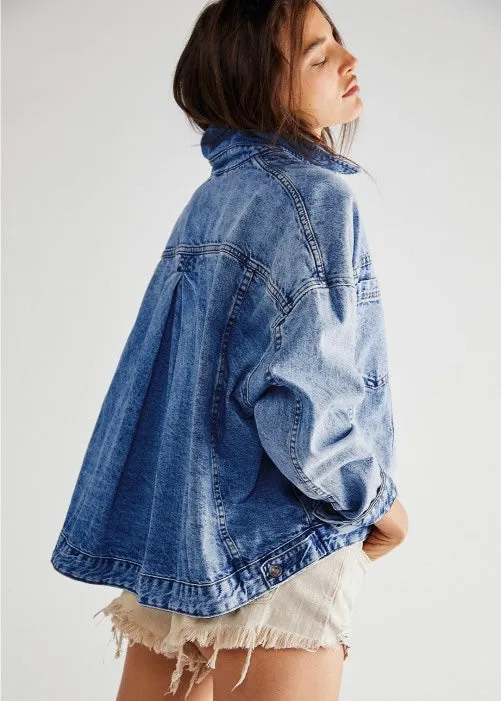 There For You Denim Jacket | Dark Blue