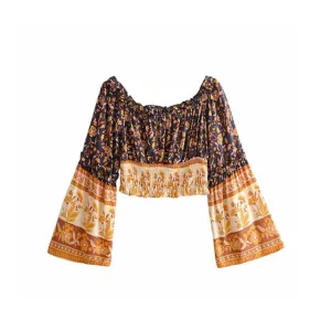 TILLY  Bohemian Off-shoulder Batwing Sleeve Blouse