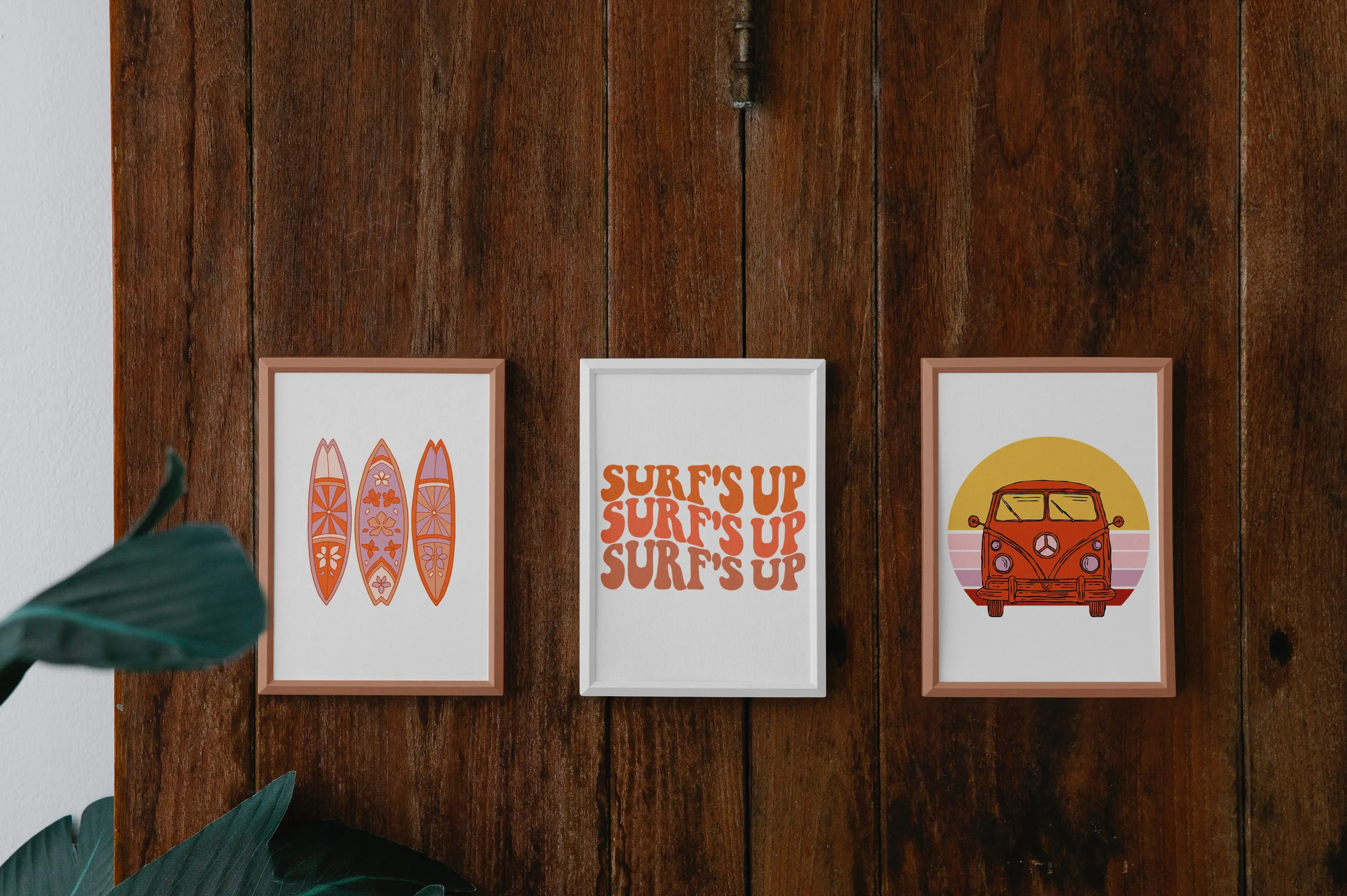 Trio of Retro Surfboards Archival Art Print | Good Vibrations Collection