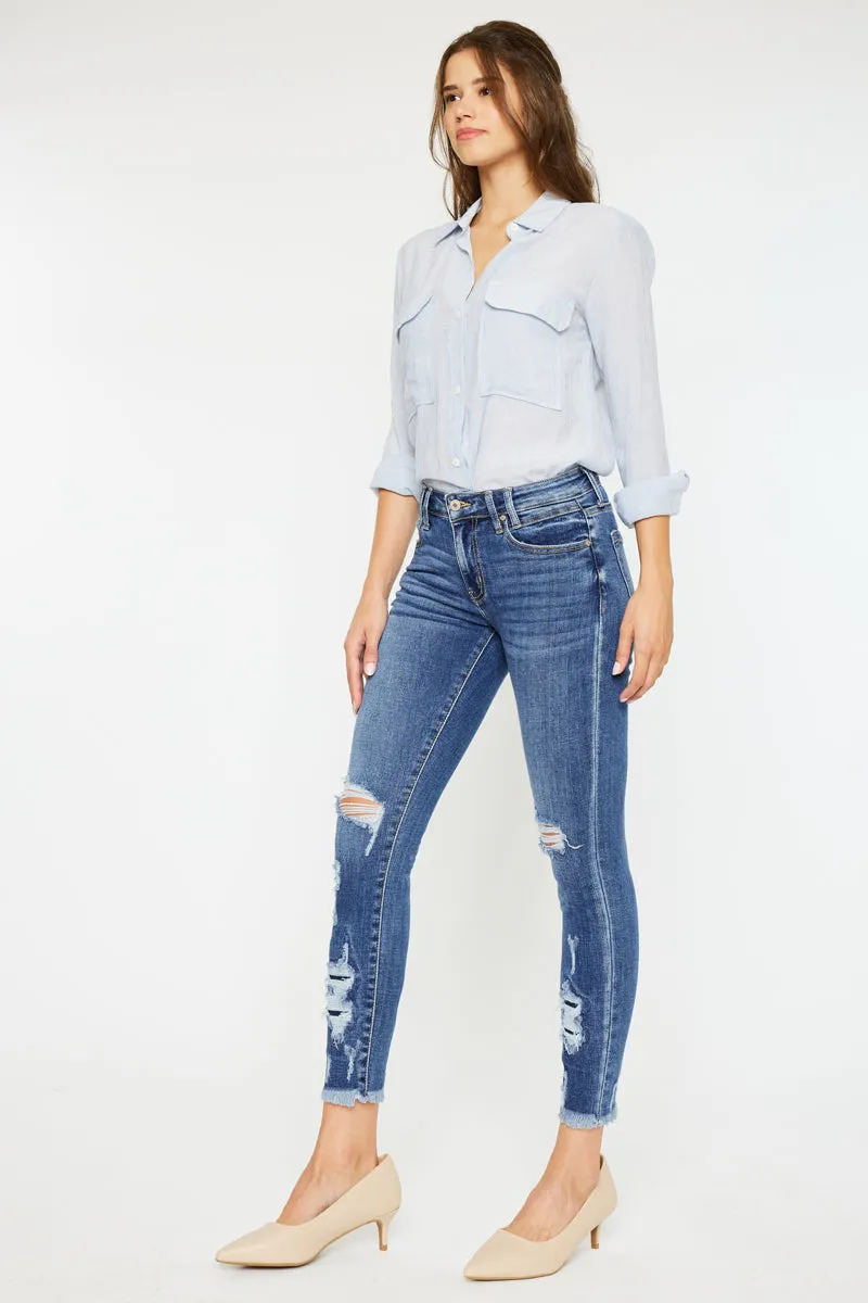 Trixie Mid Rise Ankle Skinny Jeans