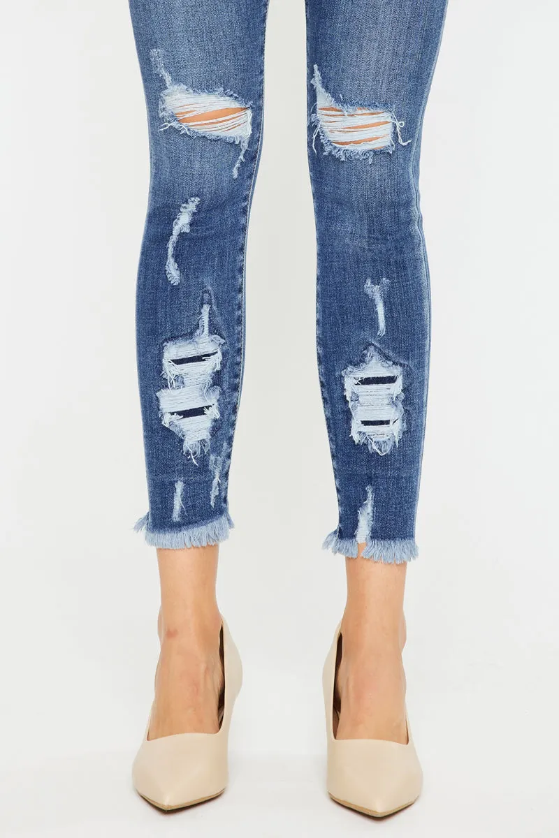 Trixie Mid Rise Ankle Skinny Jeans