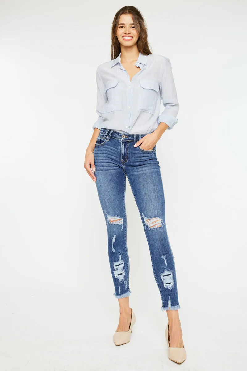 Trixie Mid Rise Ankle Skinny Jeans