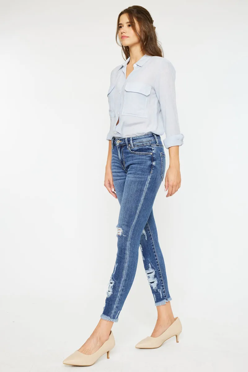 Trixie Mid Rise Ankle Skinny Jeans