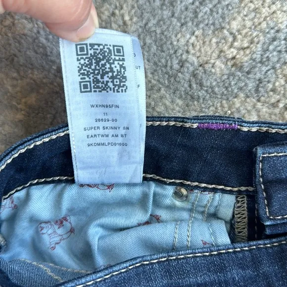 True Religion Super Skinny Denim Jeans Blue 28