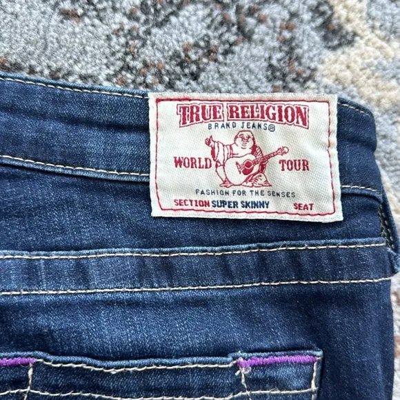 True Religion Super Skinny Denim Jeans Blue 28