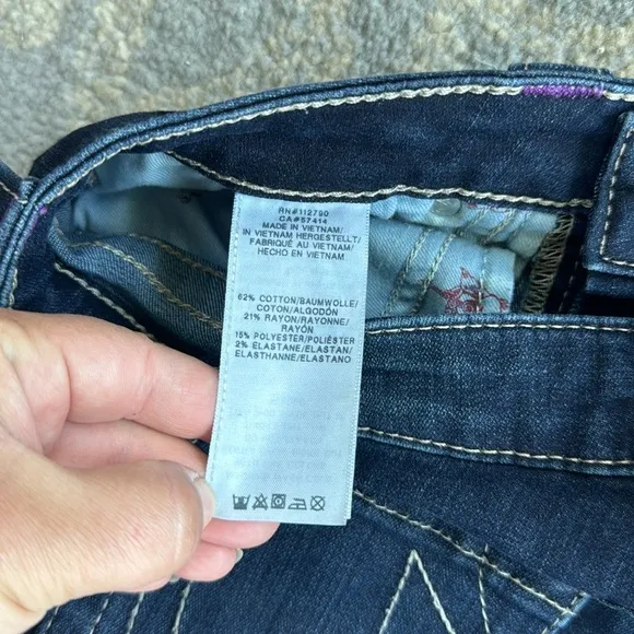 True Religion Super Skinny Denim Jeans Blue 28