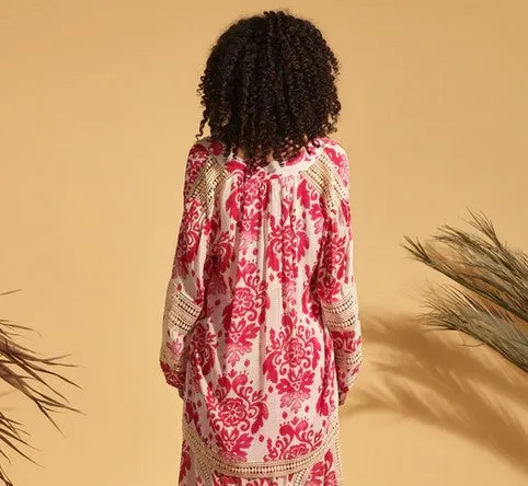 Valerie Khalfon Junita Top - Pink Print