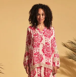 Valerie Khalfon Junita Top - Pink Print