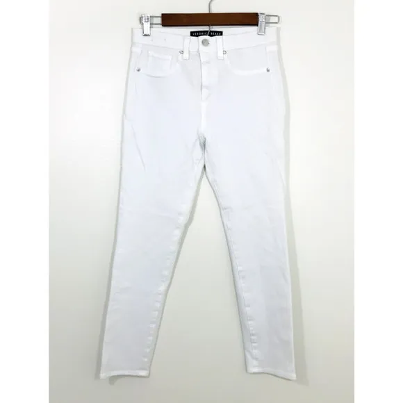Veronica‎ Beard Kate Crop High Rise Skinny Jeans White Denim J1370053
