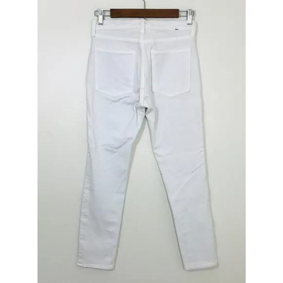 Veronica‎ Beard Kate Crop High Rise Skinny Jeans White Denim J1370053
