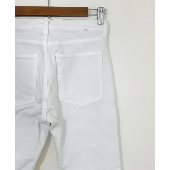 Veronica‎ Beard Kate Crop High Rise Skinny Jeans White Denim J1370053