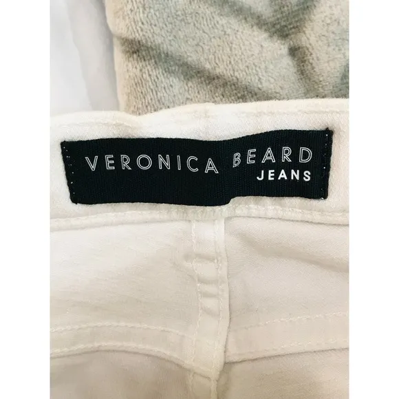 Veronica‎ Beard Kate Crop High Rise Skinny Jeans White Denim J1370053