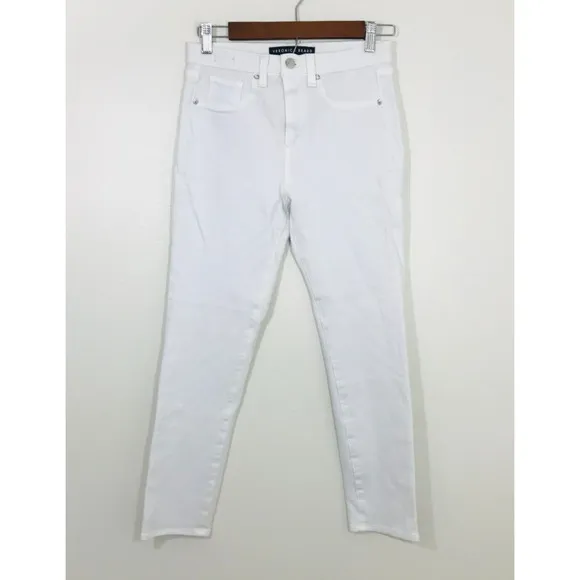 Veronica‎ Beard Kate Crop High Rise Skinny Jeans White Denim J1370053