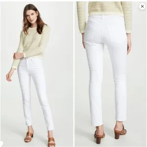 Veronica‎ Beard Kate Crop High Rise Skinny Jeans White Denim J1370053
