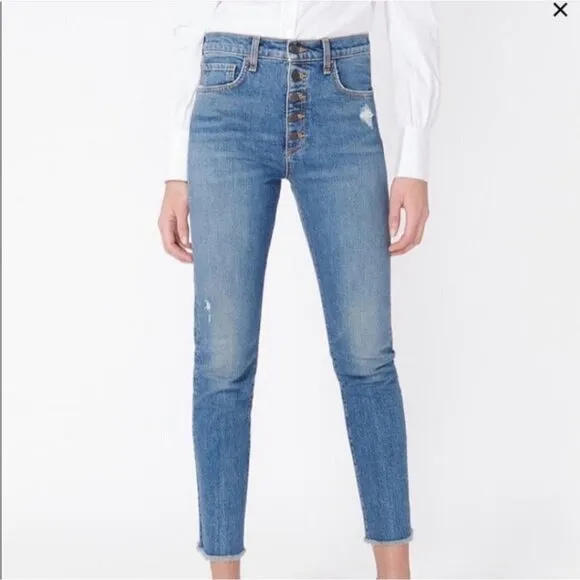 Veronica Beard Terrain Distress Faye 11&quot; Skinny Jeans Size 27