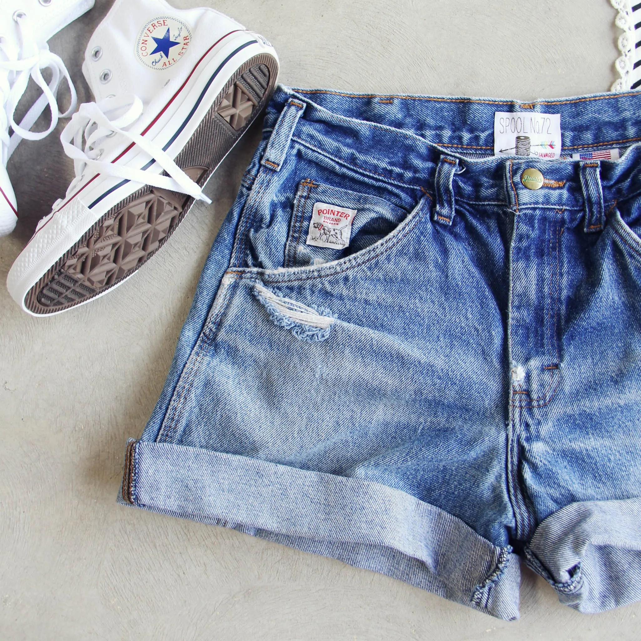 Vintage Cuffed Pointer Shorts