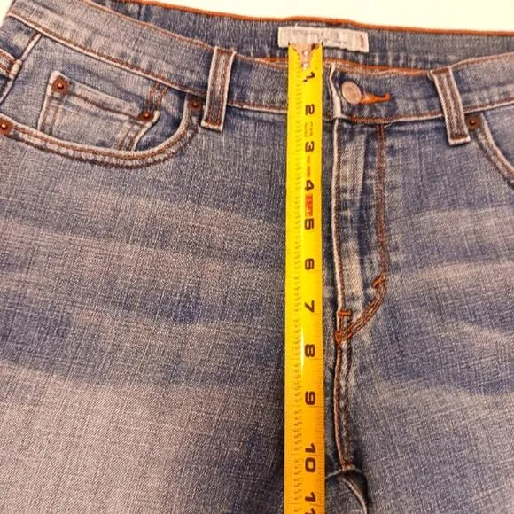 Vintage Levi’s 505 Sz 12 Short Straight Leg High-Rise Leather Tab