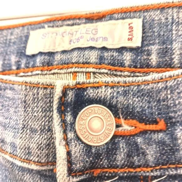 Vintage Levi’s 505 Sz 12 Short Straight Leg High-Rise Leather Tab