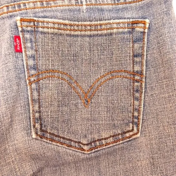 Vintage Levi’s 505 Sz 12 Short Straight Leg High-Rise Leather Tab