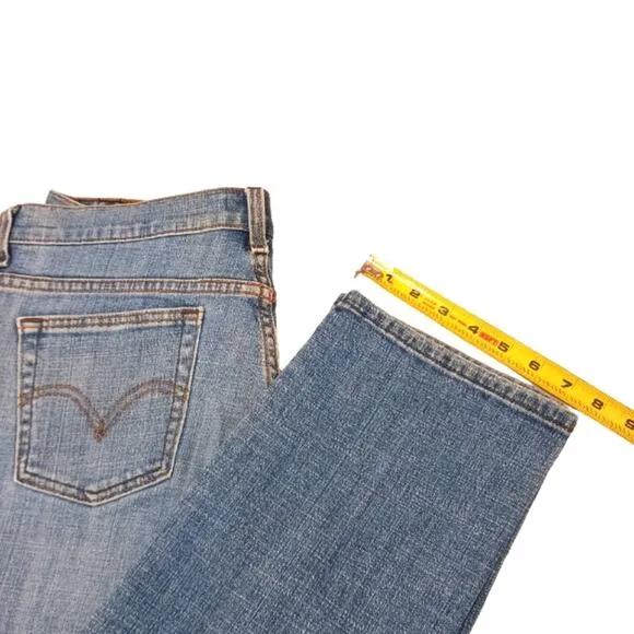 Vintage Levi’s 505 Sz 12 Short Straight Leg High-Rise Leather Tab