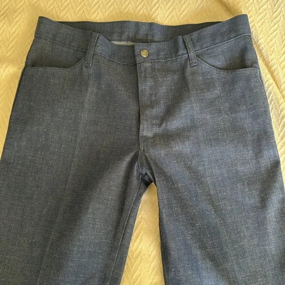 Vintage selvage denim jeans size 8 high rise wide straight leg crisp denim new