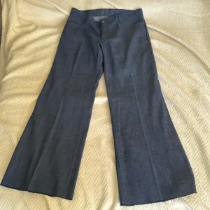 Vintage selvage denim jeans size 8 high rise wide straight leg crisp denim new