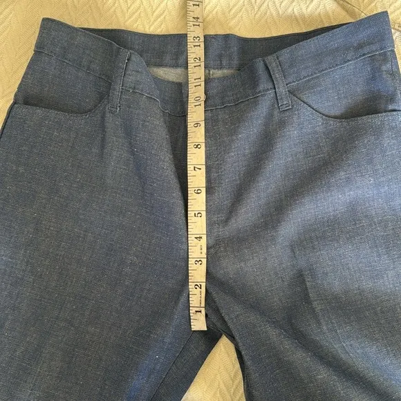 Vintage selvage denim jeans size 8 high rise wide straight leg crisp denim new