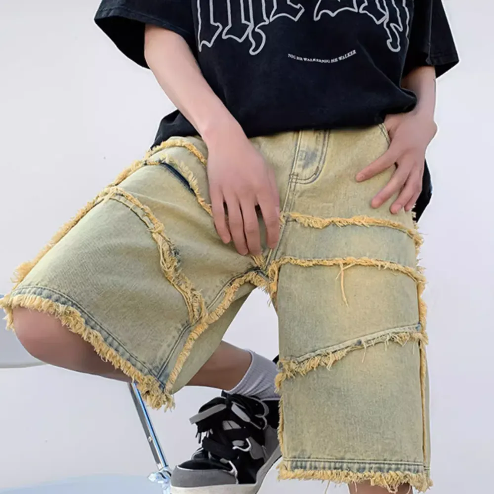 Vintage Street Frayed Denim Shorts