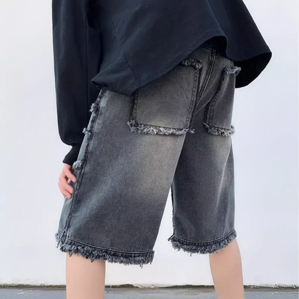 Vintage Street Frayed Denim Shorts
