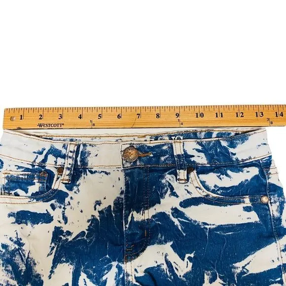VIP Acid Wash/ Dyed Denim Short Shorts Junior Sz 14