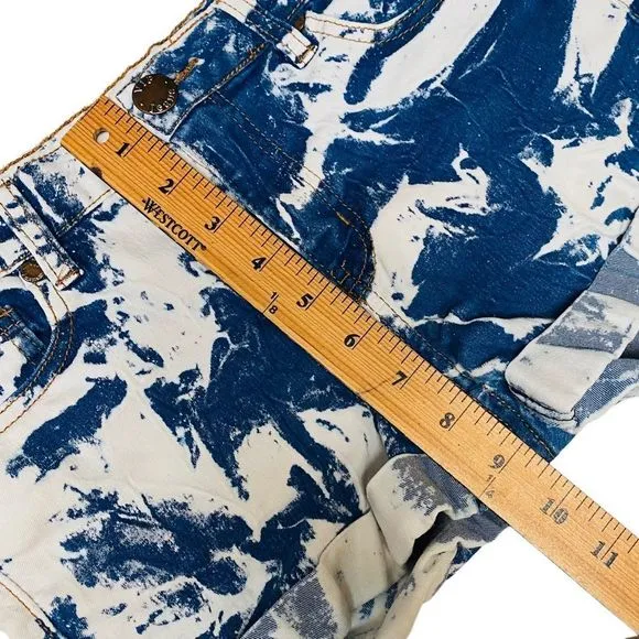 VIP Acid Wash/ Dyed Denim Short Shorts Junior Sz 14