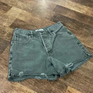 We The Free greenish gray denim Jean shorts button fly size 27