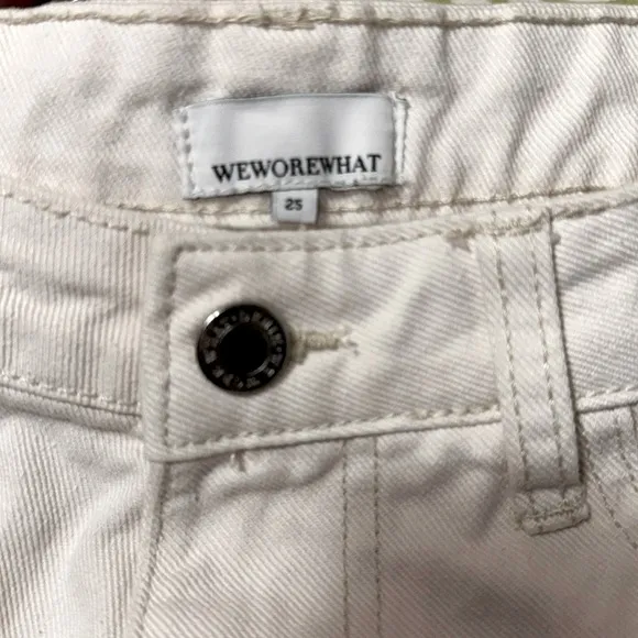 WeWoreWhat distressed denim women shorts