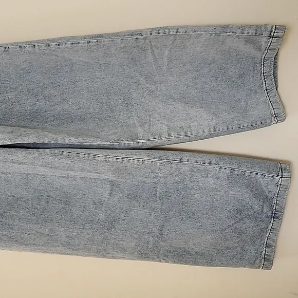 WeWoreWhat Straight Leg Pull On High Rise Light Wash Denim Jeans Size Small