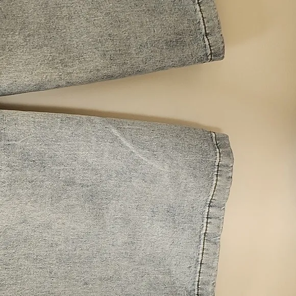 WeWoreWhat Straight Leg Pull On High Rise Light Wash Denim Jeans Size Small