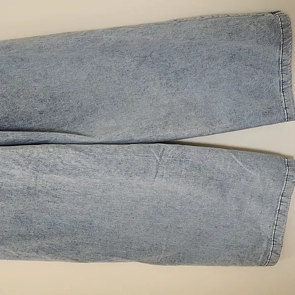 WeWoreWhat Straight Leg Pull On High Rise Light Wash Denim Jeans Size Small