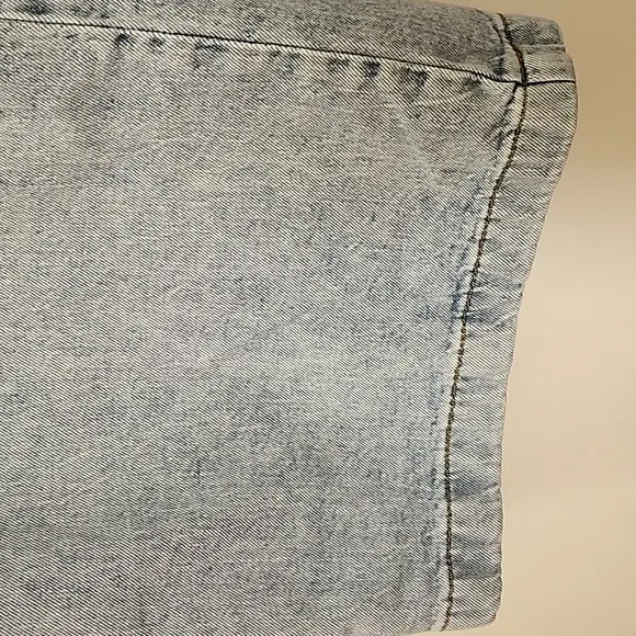 WeWoreWhat Straight Leg Pull On High Rise Light Wash Denim Jeans Size Small