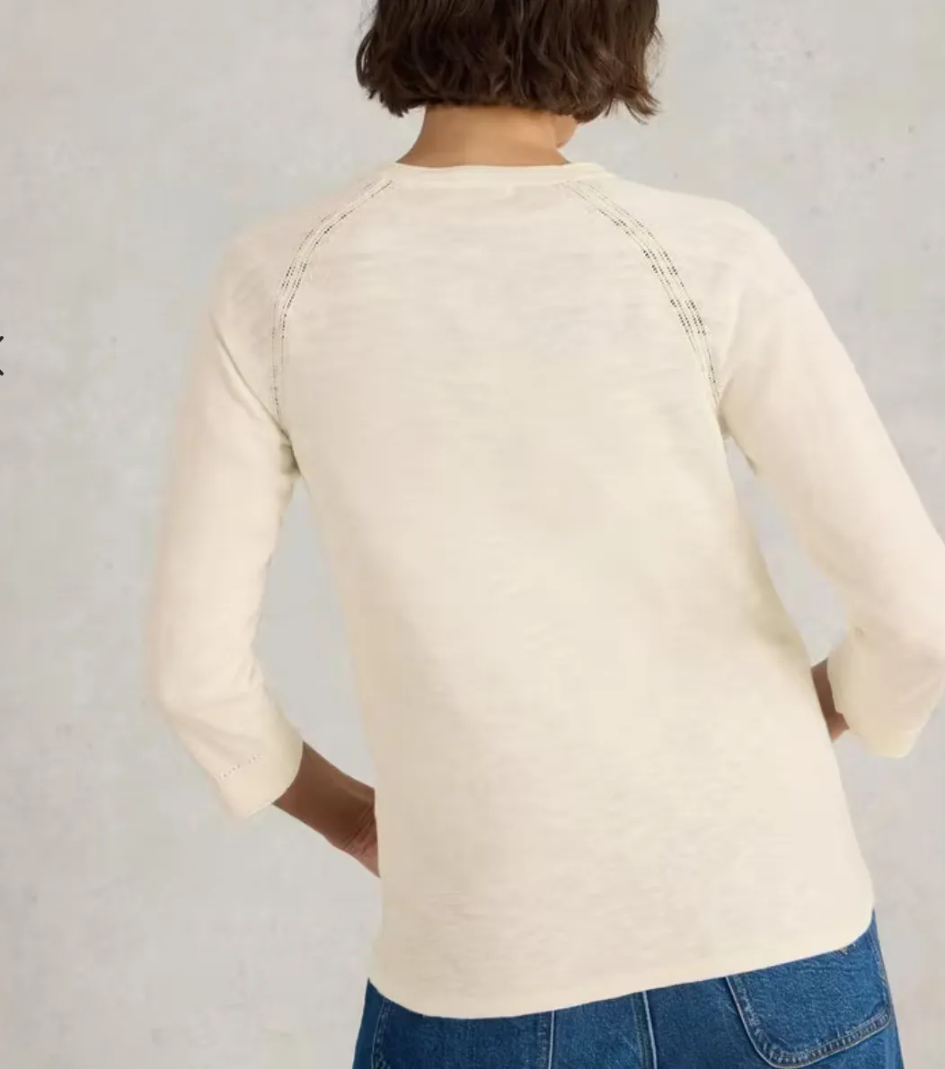 White Stuff UK Naria Linen Blend Cardi Natural