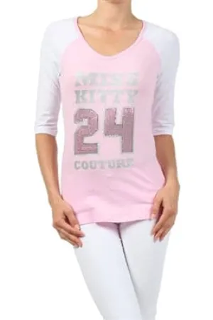 Wholesale Baseball Top Pink - Pack of 6