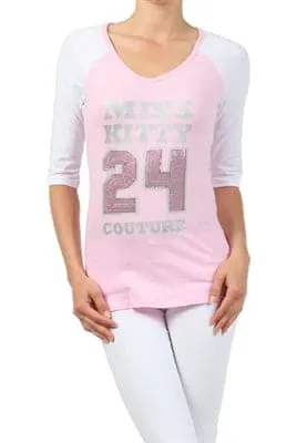 Wholesale Baseball Top Pink - Pack of 6