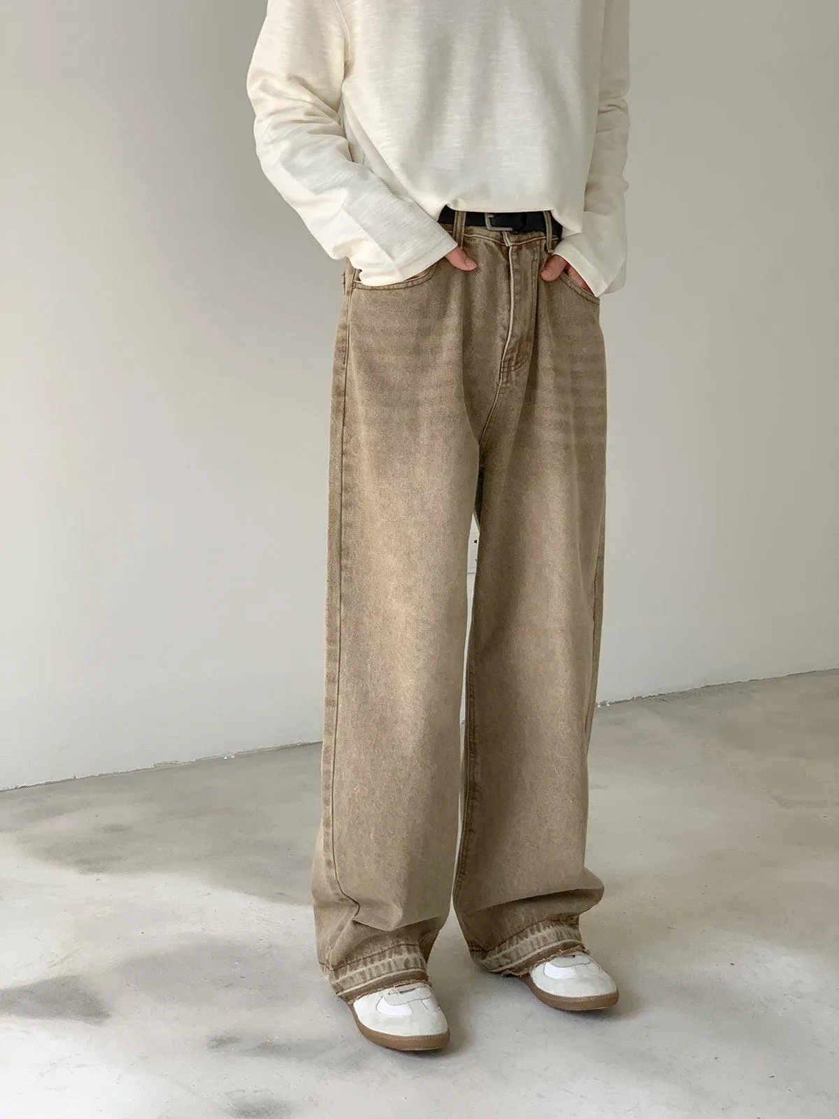 Wide-leg Straight-leg Jeans