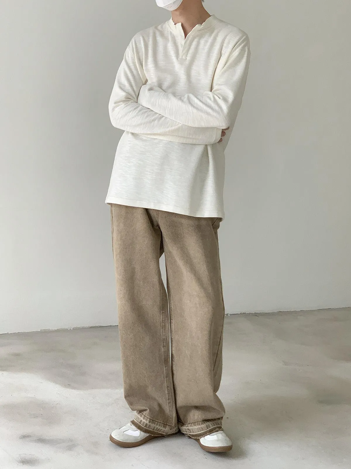 Wide-leg Straight-leg Jeans