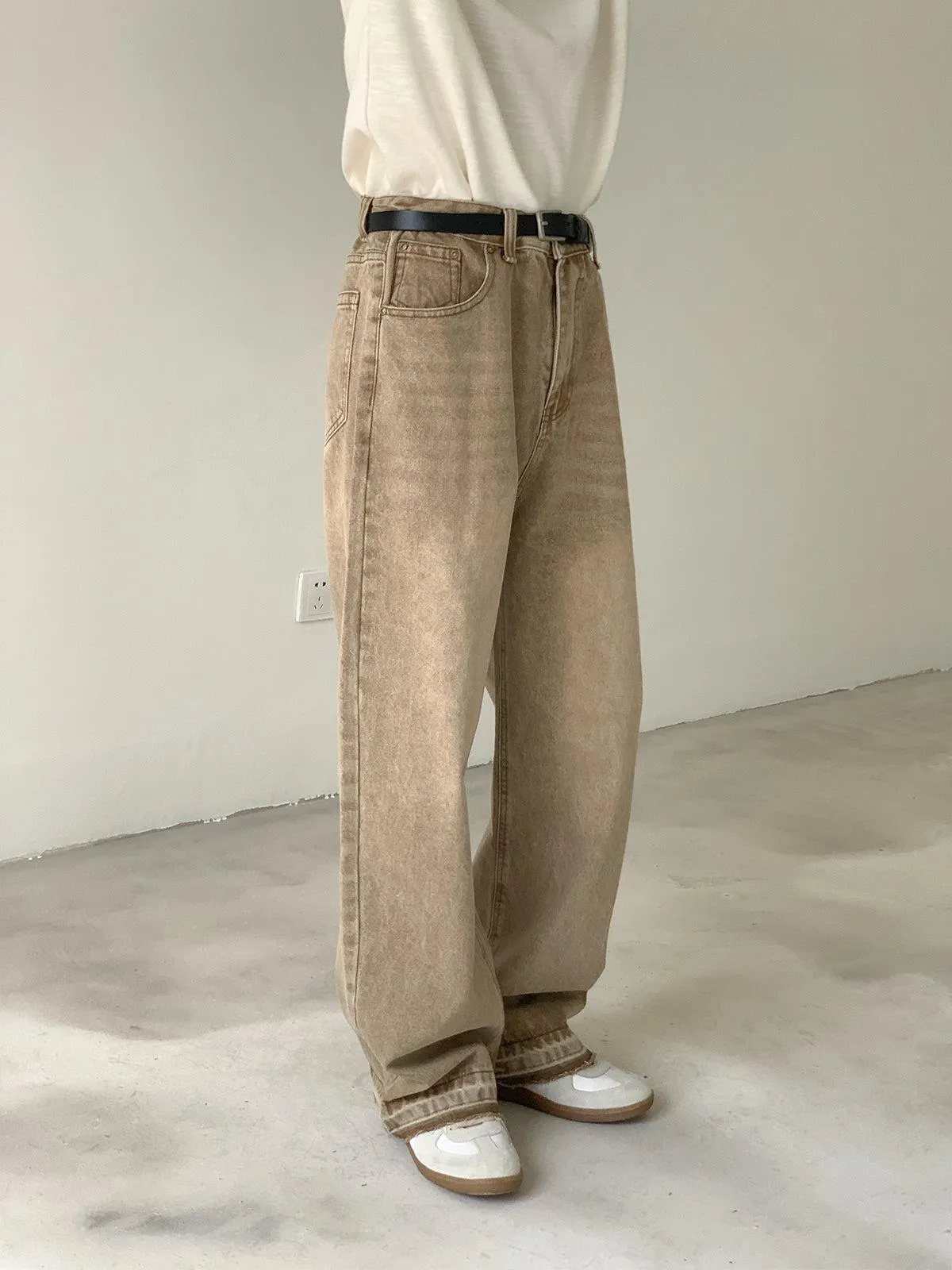 Wide-leg Straight-leg Jeans