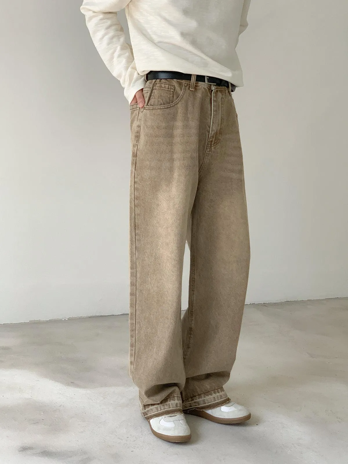 Wide-leg Straight-leg Jeans