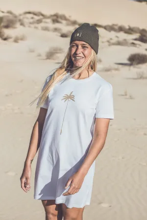 WOMEN ORGANIC PALM T-SHIRT DRESS
