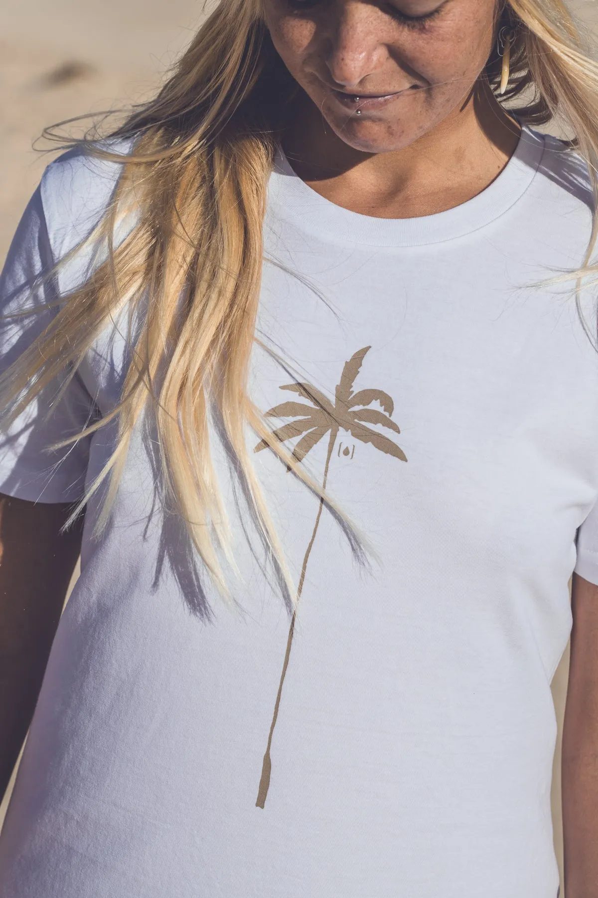 WOMEN ORGANIC PALM T-SHIRT DRESS