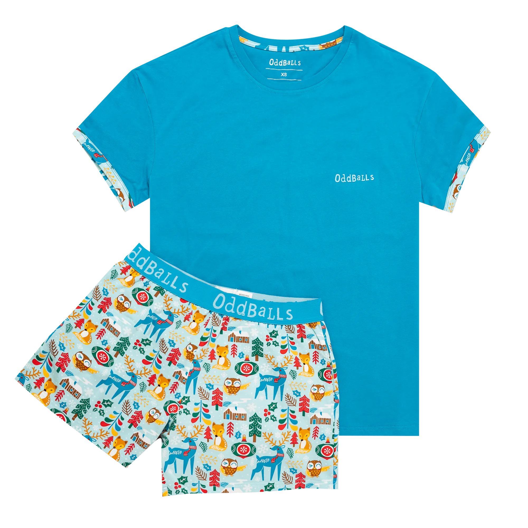 Womens Short Pyjamas - Lap Land - Shorts and T-Shirt
