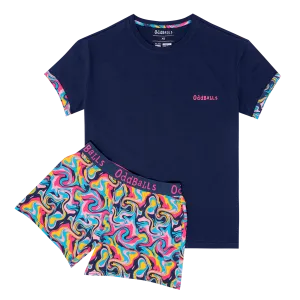 Womens Short Pyjamas - Ripple - Shorts and T-Shirt