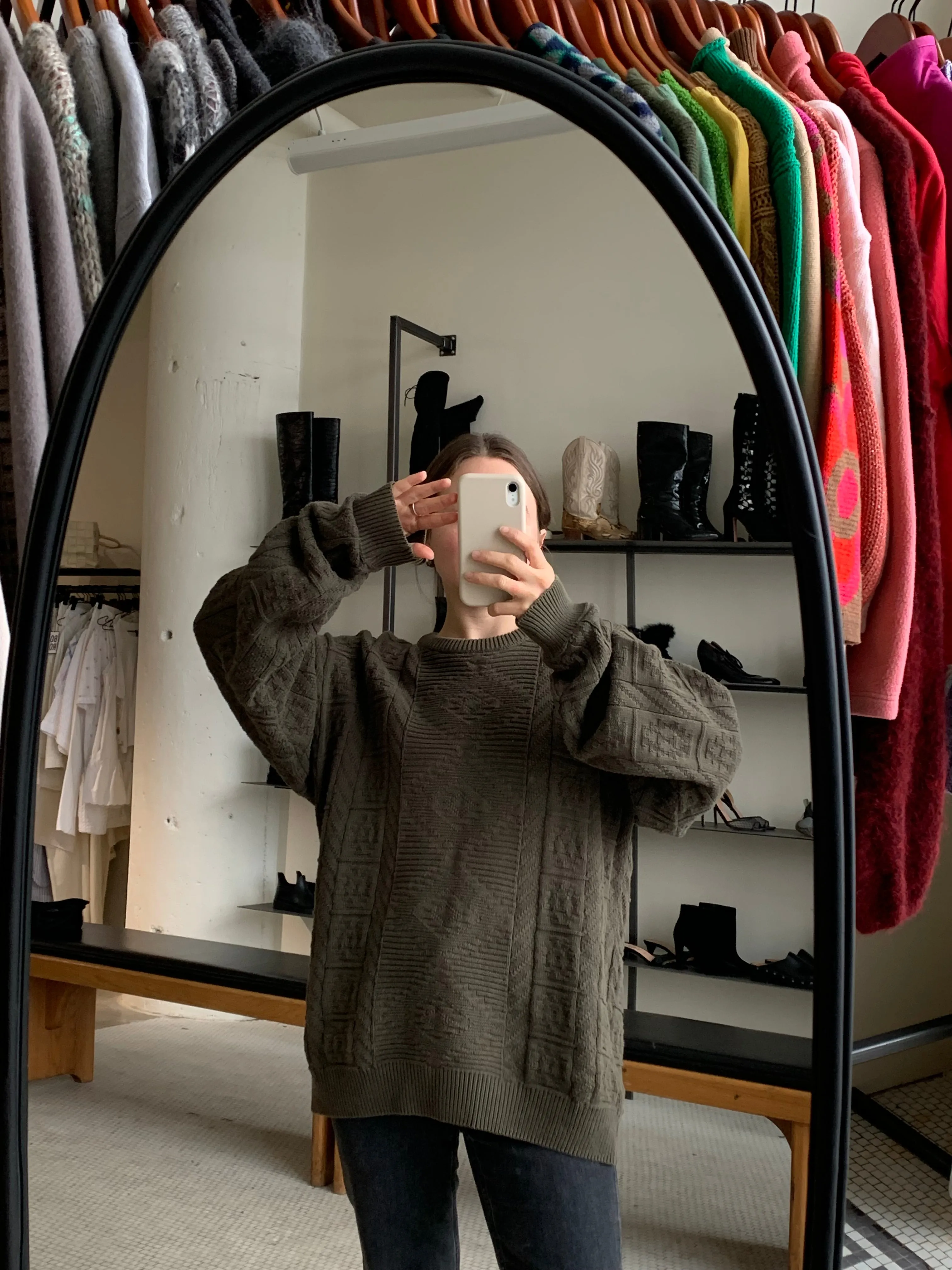 woven cotton sweater